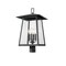Z-Lite Rainer 4 Light Outdoor Post Mount Fixture, 13.5in. W x 24.25in. H, Black 5015PHBR-BK - alternate 1